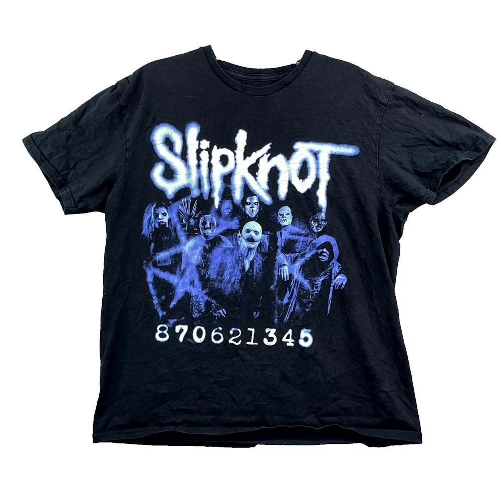 Slipknot Band Photo Logo T Shirt Mens‎ Large Black Music Rock Band Streetwear